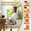 Homasa Full Body Massage Cushion Chair Electric Shiatsu Back Neck Massaging Seat Pad Kneading Rolling Vibration Heat Portable Massager Remote