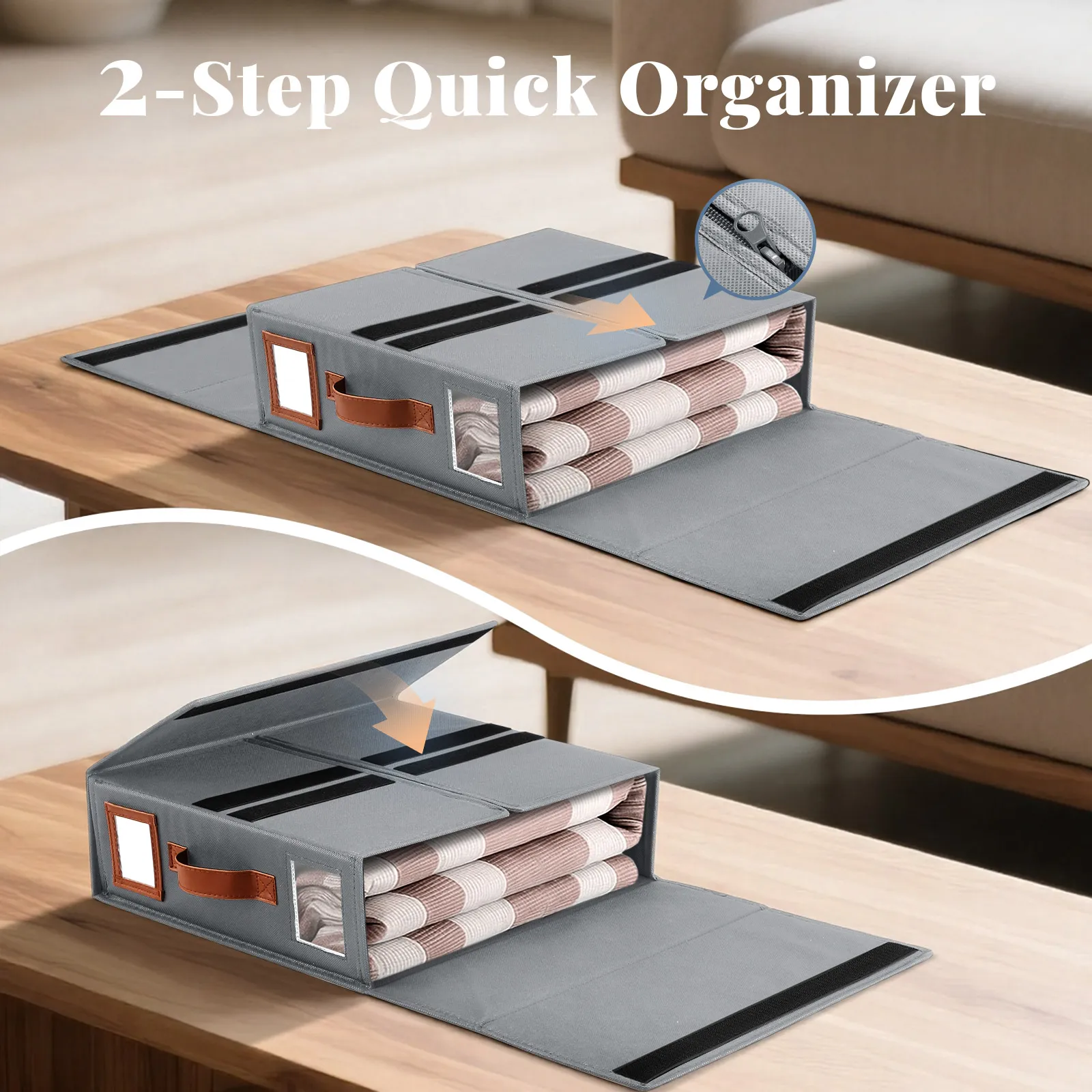 Bed Sheet Organiser Set 8 Pcs Foldable Linen Closet Bedding Blanket Fabric Storage Bin Box Container Clothes Duvet Cover Wardrobe Folder Keeper Window