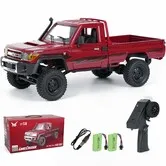 MN82 RC Rock Crawler, 2.4Ghz Toyota Remote Control Truck, 4WD 2 Speeds Switch RC Crawler Off-Road Pick-up with 2 Upgraded 1200mah Battery, 1/12 Scale Truck