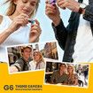 Mini Keychain Digital Camera with 0.96 in LCD Screen and 32GB Card 1080P 130 Degree Wide Angle Feel of Old 90s Photographs, Birthday Gifts for Kids (White)