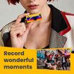 Mini Keychain Digital Camera with 0.96 in LCD Screen and 32GB Card 1080P 130 Degree Wide Angle Feel of Old 90s Photographs, Birthday Gifts for Kids (White)