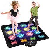 Dance Mat Toys for Kids, LED Light Up 12 Button Dance Pad with Adjustable Volume, Built in Music, Xmas Gifts for Kids Age 3 to 12