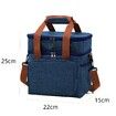 Lunch Bag for Women Men Double Deck Lunch Box,Reusable Leakproof Lunch Box Cooler Tote Bag for Work Picnic School,Double Compartment(Navy,12L)