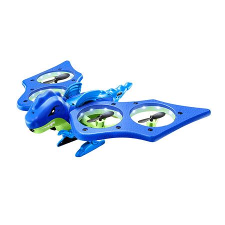 4DRC V48 Dinosaurs Gravity Sensing Obstacle Avoidance EPP Foam 2.4G Remote Control RC Toys Gifts Drone Quadcopter Airplane RTF with Two Batteries, Blue