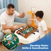 Foosball Table Game Playset Toys Kids Football Shoot Soccer Board Games Play Ground Home Family Night Party Gaming Room Activity Centre Gift 48x24cm