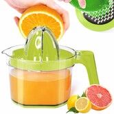 Citrus Juicer 4-in-1 Manual Juicer,Multifunctional Hand Juicers,Lemon Lime Squeezer with Comfortable Grip Handle,16.9 Ounce Capacity Orange Juicers,Green