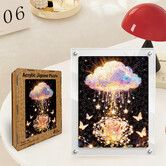 160p JIGSAW Wooden Puzzle Glass frame Acrylic ART Jigsaw Puzzle 160PCS Challenging Family Birthday Gift