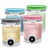 4Pcs Creami Swirl Pints and Lids for Ninja Ice Cream Maker NC700 Series, Creami Containers Replacement for Ninja Swirl Soft Serve Makers