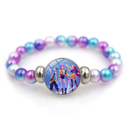 K Pop Bracelet Movie Lovers Gift Accessory Colorful Beaded Bangle Jewelry, Style B