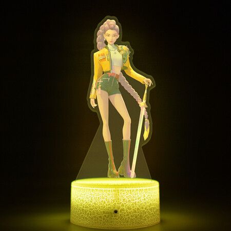 Kpop Demon Hunter Arcylic Nightlight, 7 Colour Change Night Light for Fans, Style C