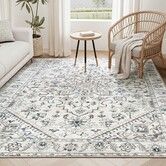 2x3m Washable Area Rug Floor Carpet Traditional Soft Shaggy Low Pile Mat Non Slip Runner Under Dining Table Living Room Lounge Bedroom Home Decoration