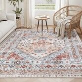 2x3m Large Carpet Area Rug Traditional Washable Floor Mat Runner Soft Pile Anti Slip Pad for Modern Home Lounge Living Room Under Dining Table Bedroom