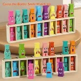 Wooden Color Guessing Bottles Matching Puzzle Parent-child Interactive Creative Board Game Memory Toy Kids Christmas Gift