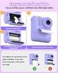 Kids Camera Instant Print Photo with 32GB, Portable Printing Camera Toy with HD Digital Video for Boys Girls Creativity & Learning (Purple)