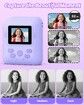 Kids Camera Instant Print Photo with 32GB, Portable Printing Camera Toy with HD Digital Video for Boys Girls Creativity & Learning (Purple)