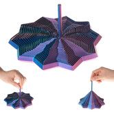 3D Printed Expanded Sensory Fidget Star,Sensory Fidget Star with Handle, Colorful Whirling Spiral Design,Star Shaped Fidget Star (Medium Blue Purple)