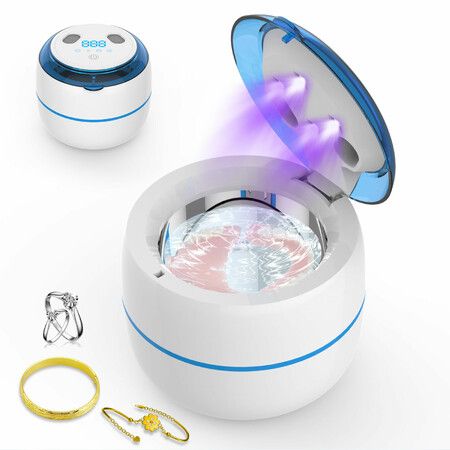 Ultrasonic UV Disinfection LED Cleaner Toothbrushes  Brushes  Dentures Lenses  Jewellery Cleaner 4 Modes 200ml Tank IPX5 Waterproof Christmas  Senior Gift