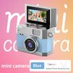 Thumb-Sized Flip Screen Mini Camera, Digital Retro CCD Portable with 32GB Memory Card, 180 Degree Flip Selfie Screen for Kids and Beginners (Blue)