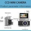 Thumb-Sized Flip Screen Mini Camera, Digital Retro CCD Portable with 32GB Memory Card, 180 Degree Flip Selfie Screen for Kids and Beginners (Blue)