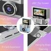 Thumb-Sized Flip Screen Mini Camera, Digital Retro CCD Portable with 32GB Memory Card, 180 Degree Flip Selfie Screen for Kids and Beginners (Blue)