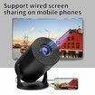 4K Portable Projector 1080P 1280x720P 180 Adjustable,Suitable For Mobile Phone/computer/TV Stick/tablet Computer,For Home Theater/office Color Black