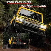 1/12 RC Crane Truck, MN-82T LC79 RTR RC Crawler, 4WD Off-Road Tow Car RTR 2.4GHz RC Pick-up Trail Truck for Hobby Toys (Yellow)