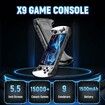 Retro Handheld Game Console 5.5In HD Screen,15000+ Games 9 Emulator Retro Gaming Console,Handheld Emulator Supports Connection to TV,Plug&Play