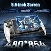 Retro Handheld Game Console 5.5In HD Screen,15000+ Games 9 Emulator Retro Gaming Console,Handheld Emulator Supports Connection to TV,Plug&Play