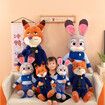 50cm Soft Fluffy Puffy Judy Hopps Zoo topia Judy Bunny Nick Fox Plush Toys Kids Holiday Christmas Gift