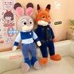 50cm Soft Fluffy Puffy Judy Hopps Zoo topia Judy Bunny Nick Fox Plush Toys Kids Holiday Christmas Gift
