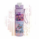 Kpop Cartoon Anime Tumbler–Reusable Anime Hard Plastic Water Bottle with Lid & Straw Eco-Friendly for Kids Christmas Gifts 700ml/24oz (Purple)