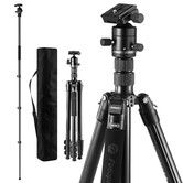 Portable Camera Tripod Travel Photography Video Camcorder Mount Stand Phone Holder Adjustable 360° Ball Head Aluminium Alloy for DSLR Canon Nikon Sony