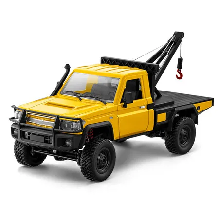 1/12 RC Crane Truck,MN-82T LC79 RTR RC Crawler,4WD Off-Road Tow Car RTR 2.4GHz RC Pick-up Trail Truck (Yellow)