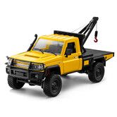 1/12 RC Crane Truck,MN-82T LC79 RTR RC Crawler,4WD Off-Road Tow Car RTR 2.4GHz RC Pick-up Trail Truck (Yellow)