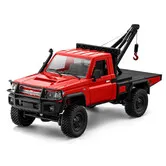 1/12 RC Crane Truck,MN-82T LC79 RTR RC Crawler,4WD Off-Road Tow Car RTR 2.4GHz RC Pick-up Trail Truck (Red)