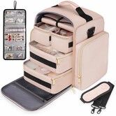 5-in-1 Extra Large Travel Makeup Bag with Detachable Pouches and Dividers,Travel Makeup Case, Cosmetic Organizer for Accessories,Essentials