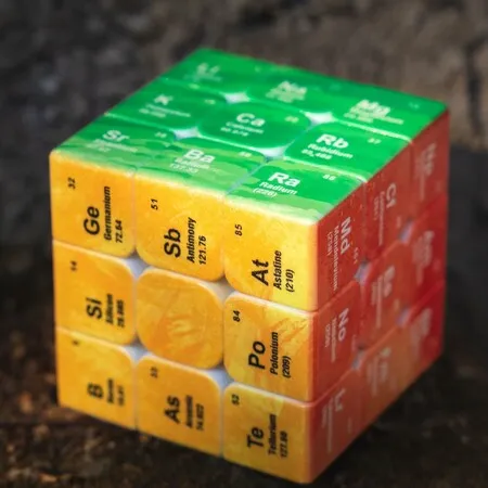 Periodic Table 3x3 Speed Cube Puzzle Magic Cube Puzzle, 7.5 x 7.5 x 7.5 cm