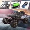 RC Cars Remote Control Car 1:12 Off Road Monster Truck,Metal Shell 4WD Dual Motors LED Headlight Rock Crawler,2 Batteries,Black
