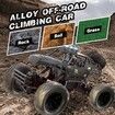 RC Cars Remote Control Car 1:12 Off Road Monster Truck,Metal Shell 4WD Dual Motors LED Headlight Rock Crawler,2 Batteries,Black