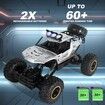 RC Trucks Cars Remote Control Car 1:12 Off-Road Monster Truck,Metal Shell 4WD Dual Motors LED Headlight Rock Crawler,2 Batteries