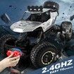RC Trucks Cars Remote Control Car 1:12 Off-Road Monster Truck,Metal Shell 4WD Dual Motors LED Headlight Rock Crawler,2 Batteries