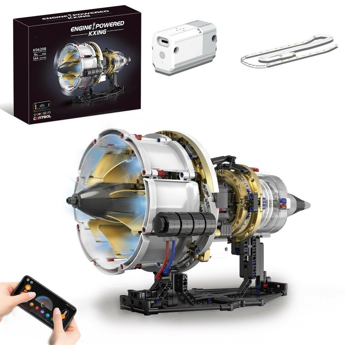 Aircraft Engine Toys Building Sets,Turbofan Engine Model That Run with ...