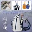 Pickleball Bag Fits 4 Paddles,Pickleball Backpack with Laptop Pocket,Shoe Compartment and Fence Hook(White)