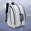 Pickleball Bag Fits 4 Paddles,Pickleball Backpack with Laptop Pocket,Shoe Compartment and Fence Hook(White)
