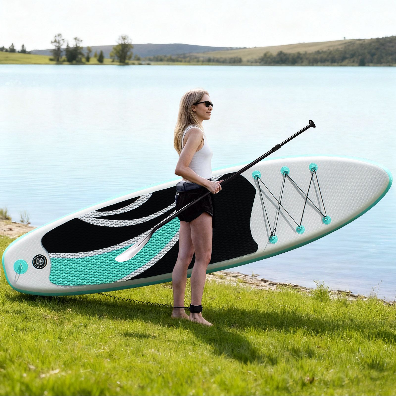 Stand Up Paddle Board Inflatable SUP Surfboard Paddleboarding Kayak Surfing Standing Adventure Accessories Pump 10.6ft 320cm
