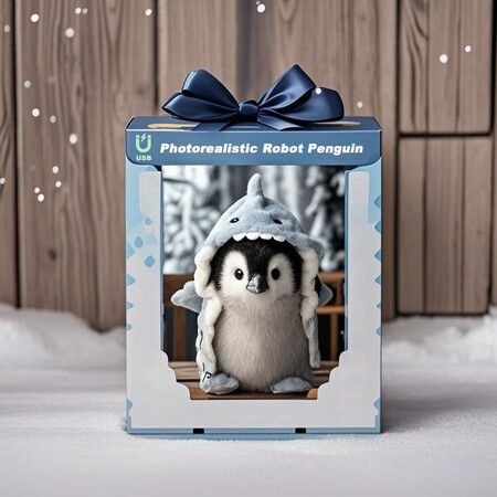 Super Realistic Plush Penguin Decor 2025 New Real Penguin Stuffed Animal Interactive Gifts Penguin Figurines Statue