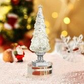 36CM Swirling Glitter Christmas Tree, Tabletop Christmas Tree Lamp, Colorful Lighted Swirling Snow Glitter Tree Timer Top Star Light up Decorations