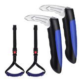 4Pcs Car Handle Assist for Elderly, Portable Car Assist Support Handle, Multifunction Insert Door Latch Car Handle for Senior (Blue)
