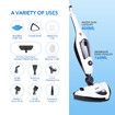 12 in 1 Steam Mop Cleaner 1300W Handheld Steamer Multiple Function Floor Carpet Window Swivel Home Cleaning Hard Wood Tile Grout Upholstery Furniture