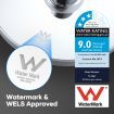 2 in 1 Shower WELS 3 Star 9.0 litres /Minute WELS Registration S12968 Rain Shower Head 8Inch Hose Set Round Overhead Handheld 3 Mode Rainfall